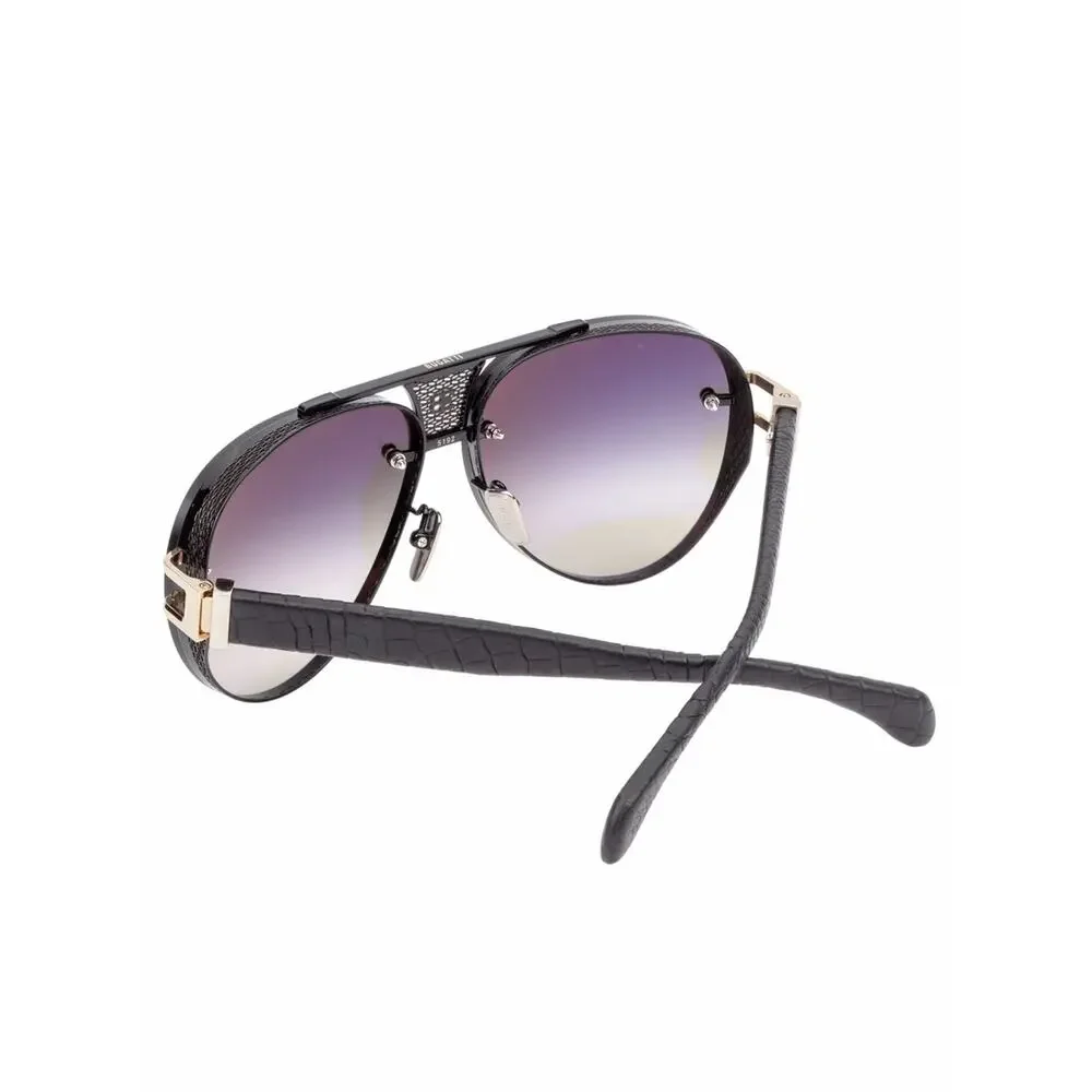 New BUGATTI 05 BK Black Men's Aviator Luxury Sunglasses Authentic